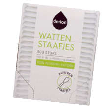 Alle Derlon wattenschijfjes of -staafjes